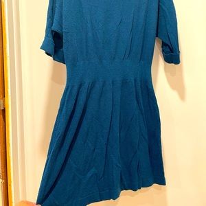 Express dark teal size medium short sleeve sweater dress